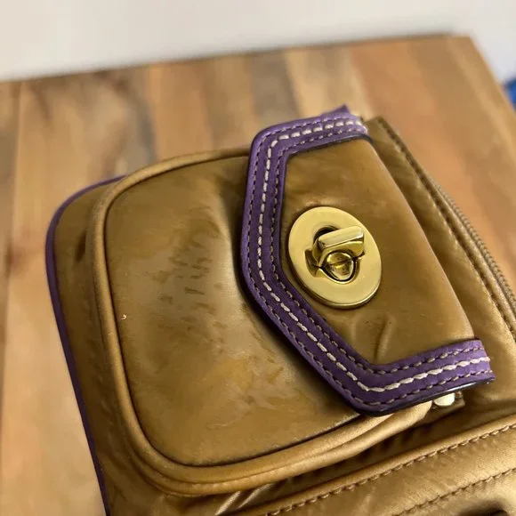 Gold Coach Wallet Clutch - Picture 3 of 4